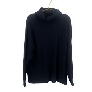 Free People Oversized‎ Sweater Turtleneck Black Size Small